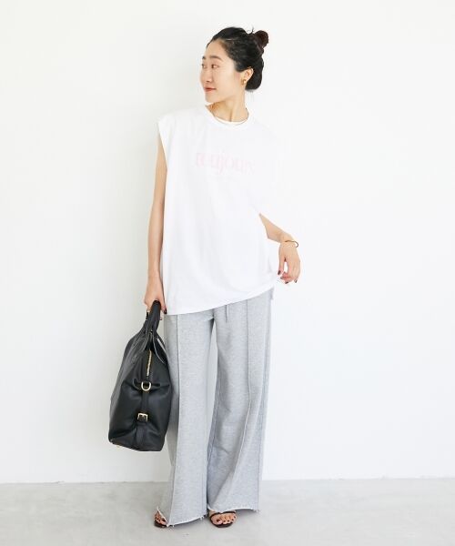 le.coeur blanc / ルクールブラン Tシャツ | toujoursロゴプリントフレンチTシャツ | 詳細21