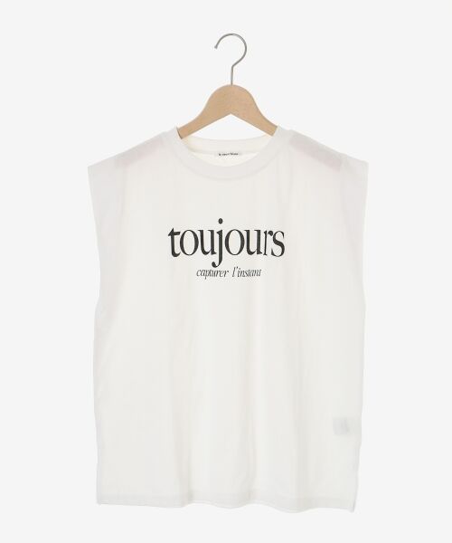 le.coeur blanc / ルクールブラン Tシャツ | toujoursロゴプリントフレンチTシャツ | 詳細26