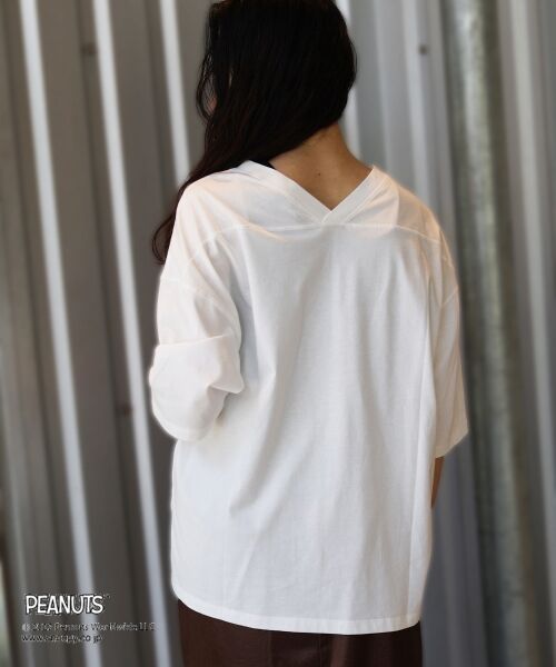 le.coeur blanc / ルクールブラン Tシャツ | 【PEANUTS】フットボールTシャツ | 詳細5