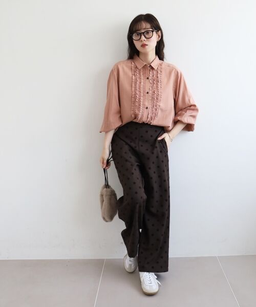 le.coeur blanc / ルクールブラン その他パンツ | 《手洗い可能》ドットワイドパンツ | 詳細10