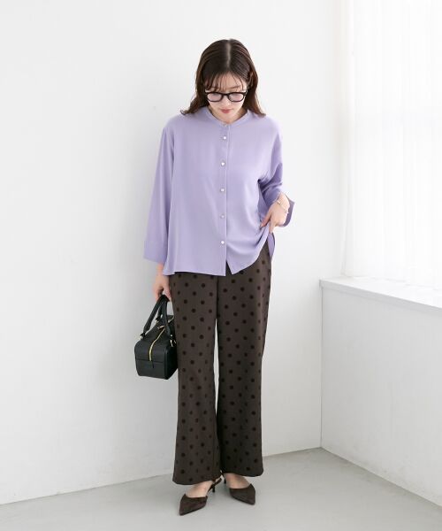 le.coeur blanc / ルクールブラン その他パンツ | 《手洗い可能》ドットワイドパンツ | 詳細11