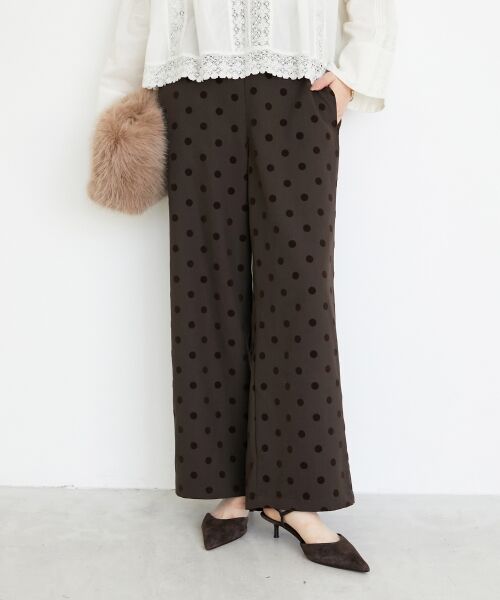 le.coeur blanc / ルクールブラン その他パンツ | 《手洗い可能》ドットワイドパンツ | 詳細17