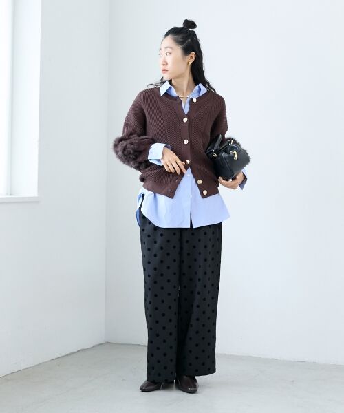 le.coeur blanc / ルクールブラン その他パンツ | 《手洗い可能》ドットワイドパンツ | 詳細21