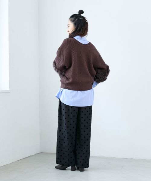 le.coeur blanc / ルクールブラン その他パンツ | 《手洗い可能》ドットワイドパンツ | 詳細23