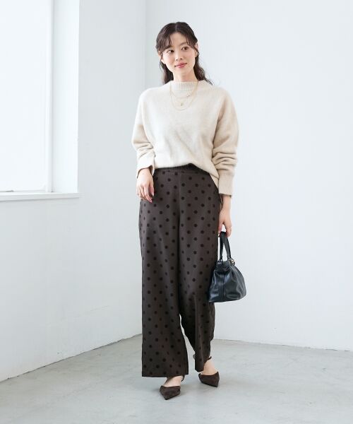 le.coeur blanc / ルクールブラン その他パンツ | 《手洗い可能》ドットワイドパンツ | 詳細3