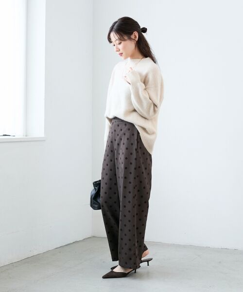 le.coeur blanc / ルクールブラン その他パンツ | 《手洗い可能》ドットワイドパンツ | 詳細4