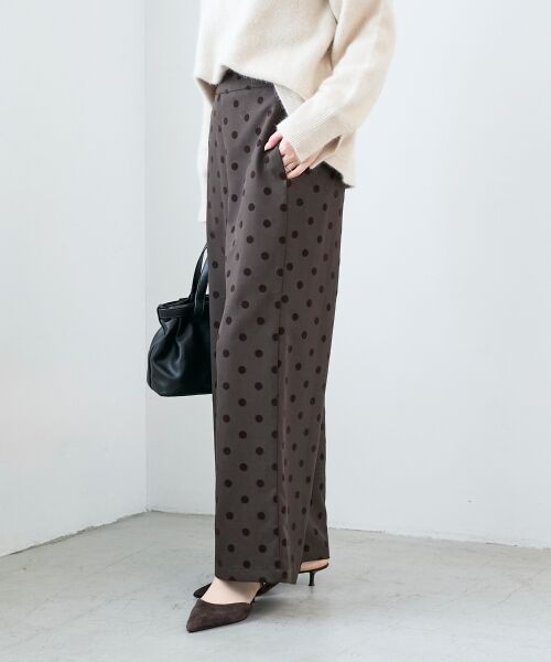 le.coeur blanc / ルクールブラン その他パンツ | 《手洗い可能》ドットワイドパンツ | 詳細8