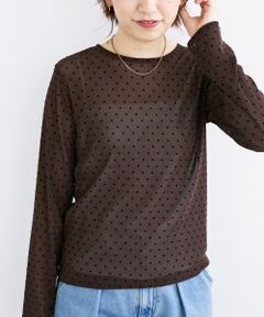 le.coeur blanc / ルクールブラン カットソー | シアーラメフロッキードットプルオーバー