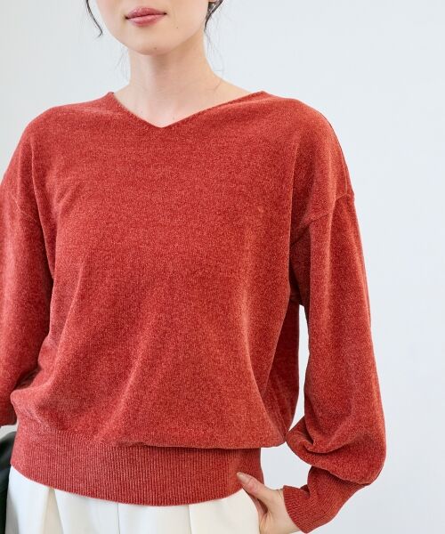 le.coeur blanc / ルクールブラン ニット・セーター | モールヤーンVネックプルオーバー | 詳細18