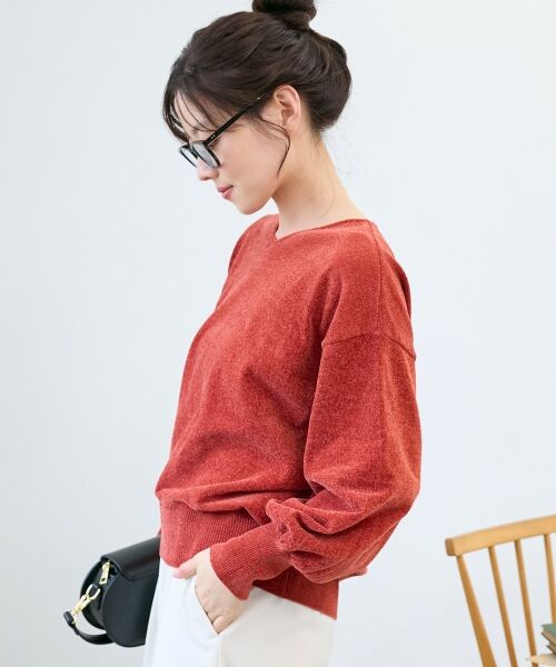 le.coeur blanc / ルクールブラン ニット・セーター | モールヤーンVネックプルオーバー | 詳細21