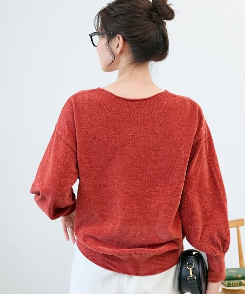 le.coeur blanc / ルクールブラン ニット・セーター | モールヤーンVネックプルオーバー | 詳細22