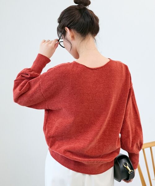 le.coeur blanc / ルクールブラン ニット・セーター | モールヤーンVネックプルオーバー | 詳細23