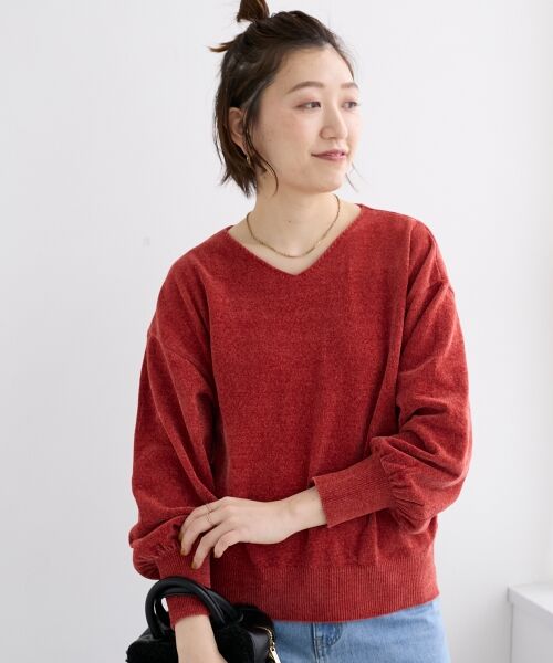 le.coeur blanc / ルクールブラン ニット・セーター | モールヤーンVネックプルオーバー | 詳細29