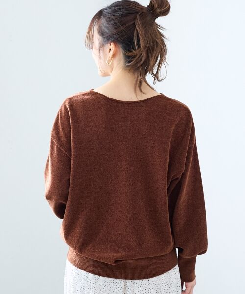 le.coeur blanc / ルクールブラン ニット・セーター | モールヤーンVネックプルオーバー | 詳細5