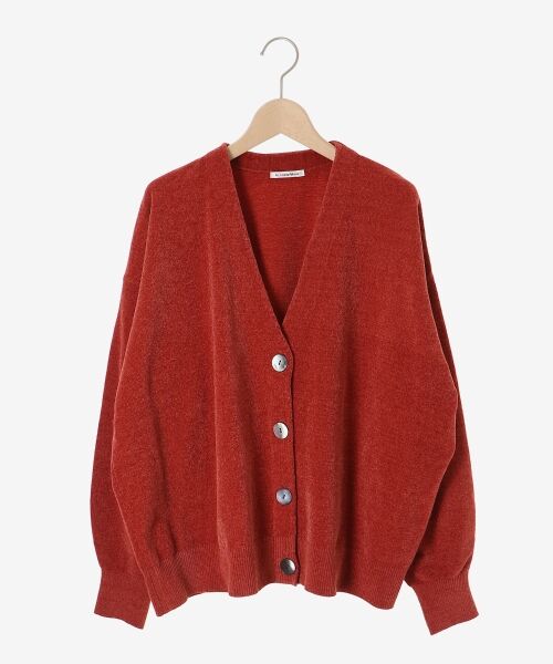 le.coeur blanc / ルクールブラン カーディガン・ボレロ | モールヤーンVネックカーディガン | 詳細1