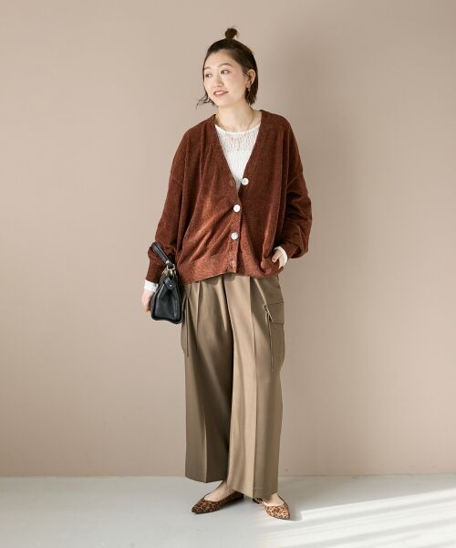 le.coeur blanc / ルクールブラン カーディガン・ボレロ | モールヤーンVネックカーディガン | 詳細19