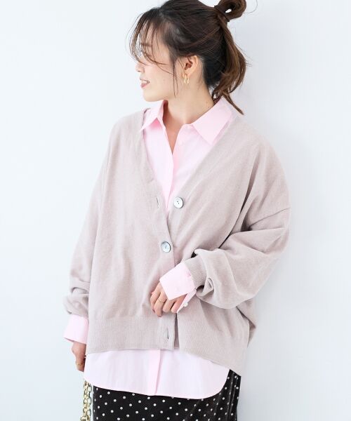 le.coeur blanc / ルクールブラン カーディガン・ボレロ | モールヤーンVネックカーディガン | 詳細23