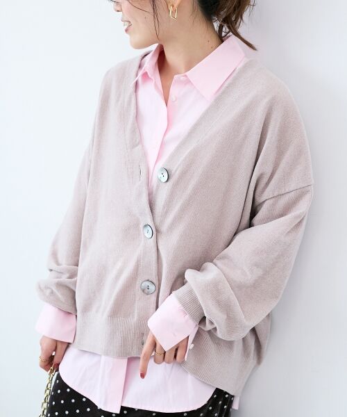 le.coeur blanc / ルクールブラン カーディガン・ボレロ | モールヤーンVネックカーディガン | 詳細26