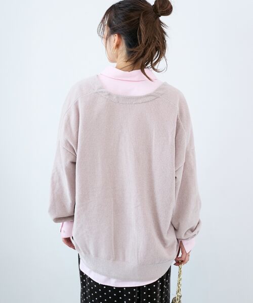 le.coeur blanc / ルクールブラン カーディガン・ボレロ | モールヤーンVネックカーディガン | 詳細29