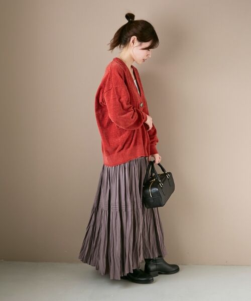 le.coeur blanc / ルクールブラン カーディガン・ボレロ | モールヤーンVネックカーディガン | 詳細9