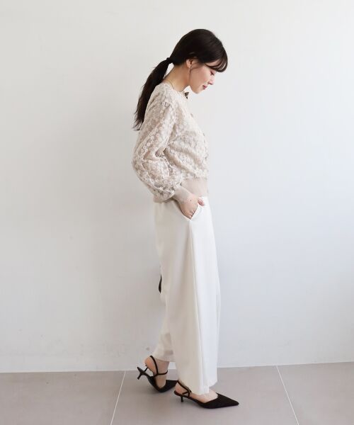 le.coeur blanc / ルクールブラン カーディガン・ボレロ | フラワーレース刺繍ニットカーディガン | 詳細27