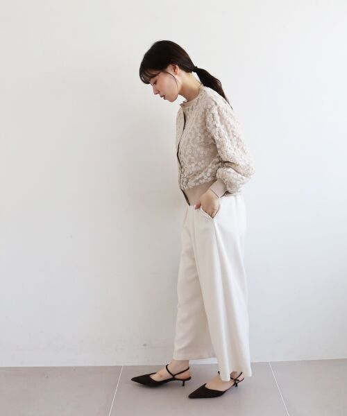 le.coeur blanc / ルクールブラン カーディガン・ボレロ | フラワーレース刺繍ニットカーディガン | 詳細28