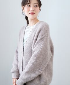le.coeur blanc / ルクールブラン カーディガン・ボレロ | 《手洗い可能》ラメシャギーニットカーデ