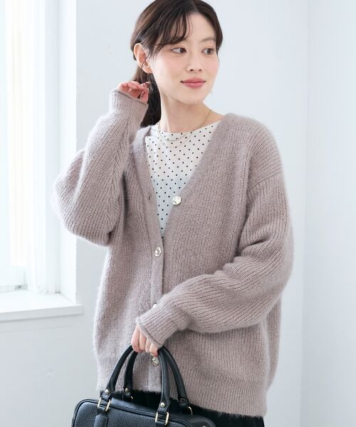 le.coeur blanc / ルクールブラン カーディガン・ボレロ | 《手洗い可能》ラメシャギーニットカーデ | 詳細11