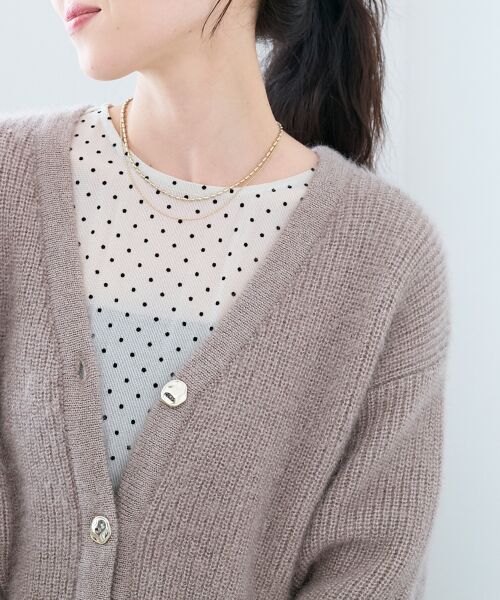 le.coeur blanc / ルクールブラン カーディガン・ボレロ | 《手洗い可能》ラメシャギーニットカーデ | 詳細12