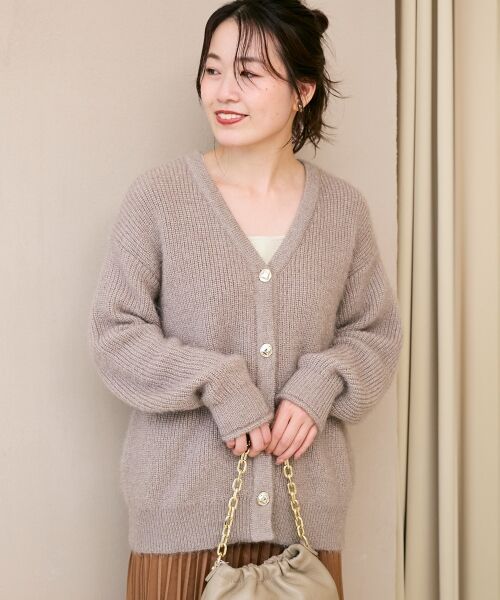le.coeur blanc / ルクールブラン カーディガン・ボレロ | 《手洗い可能》ラメシャギーニットカーデ | 詳細16