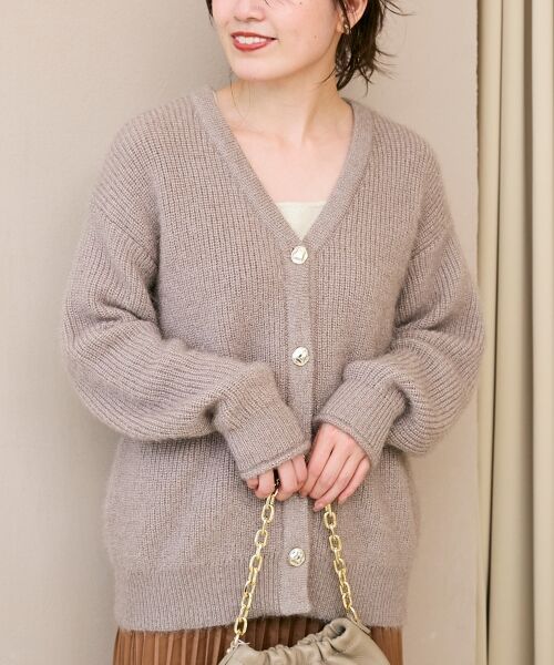 le.coeur blanc / ルクールブラン カーディガン・ボレロ | 《手洗い可能》ラメシャギーニットカーデ | 詳細17