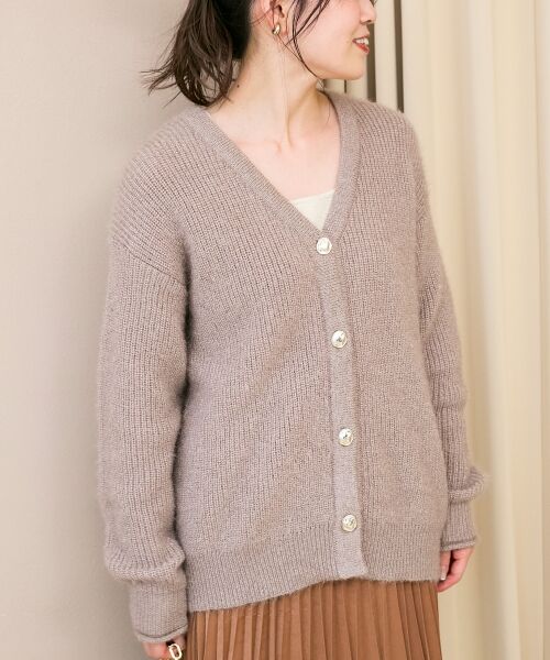 le.coeur blanc / ルクールブラン カーディガン・ボレロ | 《手洗い可能》ラメシャギーニットカーデ | 詳細18