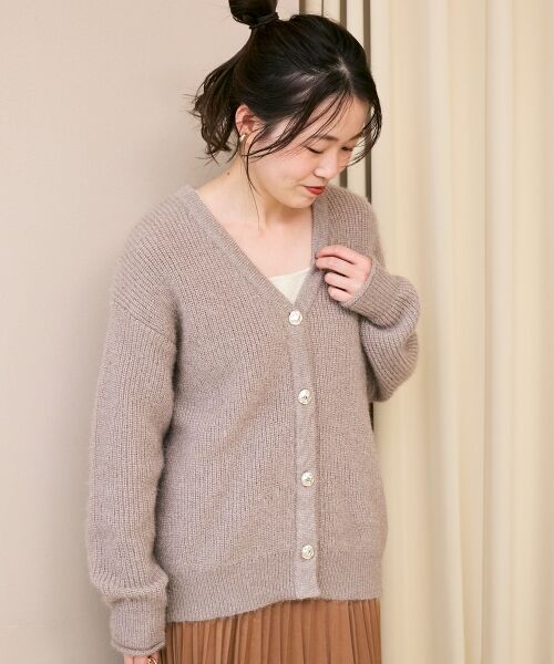 le.coeur blanc / ルクールブラン カーディガン・ボレロ | 《手洗い可能》ラメシャギーニットカーデ | 詳細19
