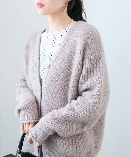 le.coeur blanc / ルクールブラン カーディガン・ボレロ | 《手洗い可能》ラメシャギーニットカーデ | 詳細2