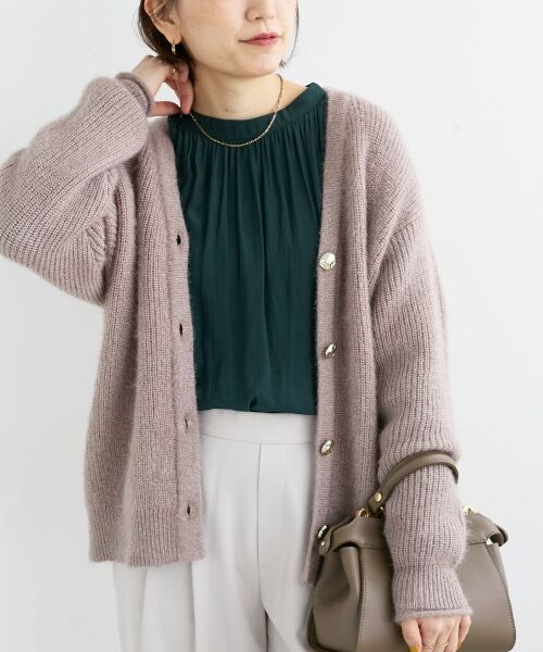le.coeur blanc / ルクールブラン カーディガン・ボレロ | 《手洗い可能》ラメシャギーニットカーデ | 詳細26
