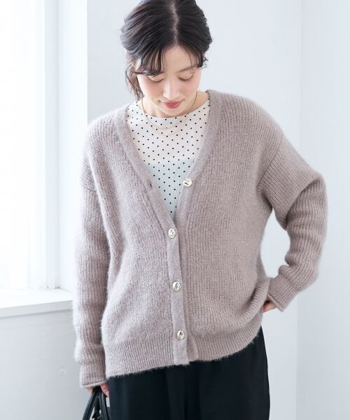 le.coeur blanc / ルクールブラン カーディガン・ボレロ | 《手洗い可能》ラメシャギーニットカーデ | 詳細5