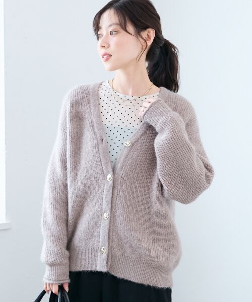le.coeur blanc / ルクールブラン カーディガン・ボレロ | 《手洗い可能》ラメシャギーニットカーデ | 詳細6