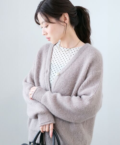 le.coeur blanc / ルクールブラン カーディガン・ボレロ | 《手洗い可能》ラメシャギーニットカーデ | 詳細7