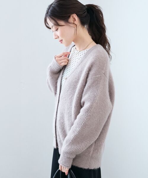 le.coeur blanc / ルクールブラン カーディガン・ボレロ | 《手洗い可能》ラメシャギーニットカーデ | 詳細8