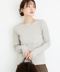 le.coeur blanc / ルクールブラン ニット・セーター | 《手洗い可能》ボートネックリブニット