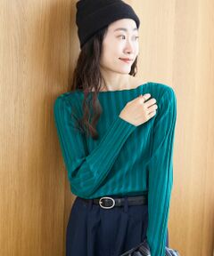 le.coeur blanc / ルクールブラン ニット・セーター | 《手洗い可能》ボートネックリブニット