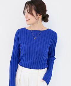 le.coeur blanc / ルクールブラン ニット・セーター | 《手洗い可能》ボートネックリブニット