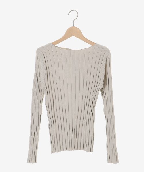 le.coeur blanc / ルクールブラン ニット・セーター | 《手洗い可能》ボートネックリブニット | 詳細1