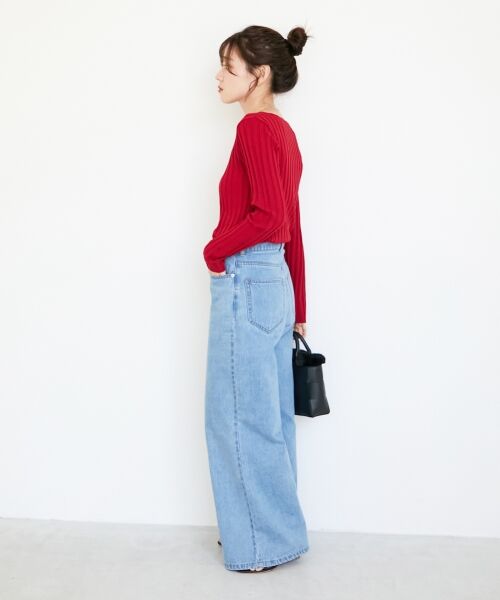 le.coeur blanc / ルクールブラン ニット・セーター | 《手洗い可能》ボートネックリブニット | 詳細17