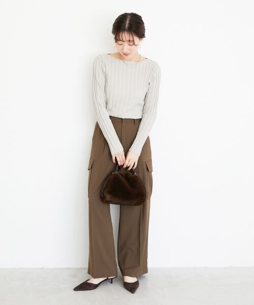 le.coeur blanc / ルクールブラン ニット・セーター | 《手洗い可能》ボートネックリブニット | 詳細21