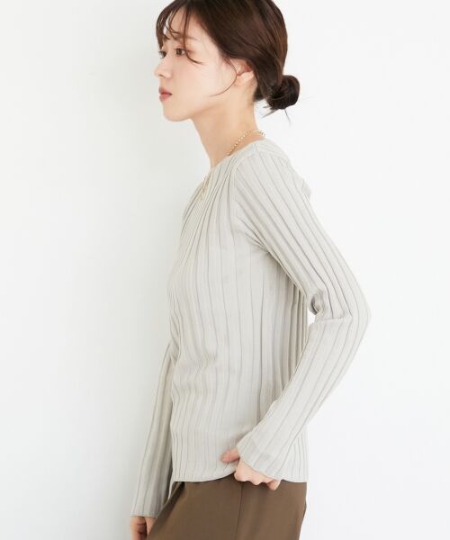 le.coeur blanc / ルクールブラン ニット・セーター | 《手洗い可能》ボートネックリブニット | 詳細8