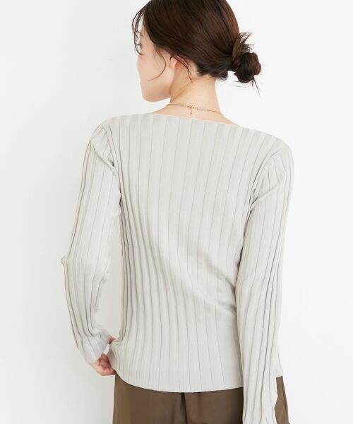 le.coeur blanc / ルクールブラン ニット・セーター | 《手洗い可能》ボートネックリブニット | 詳細9