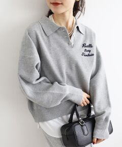 le.coeur blanc / ルクールブラン ニット・セーター | 《一部カラーWEB限定》フロッキーロゴニットポロ