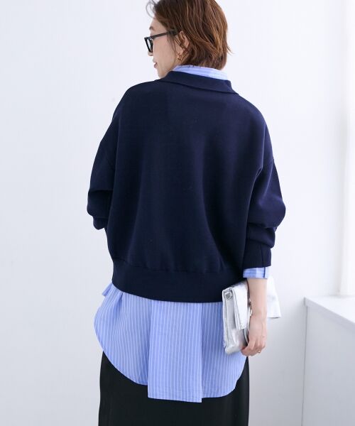 le.coeur blanc / ルクールブラン ニット・セーター | 《一部カラーWEB限定》フロッキーロゴニットポロ | 詳細19