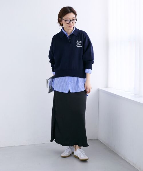 le.coeur blanc / ルクールブラン ニット・セーター | 《一部カラーWEB限定》フロッキーロゴニットポロ | 詳細20